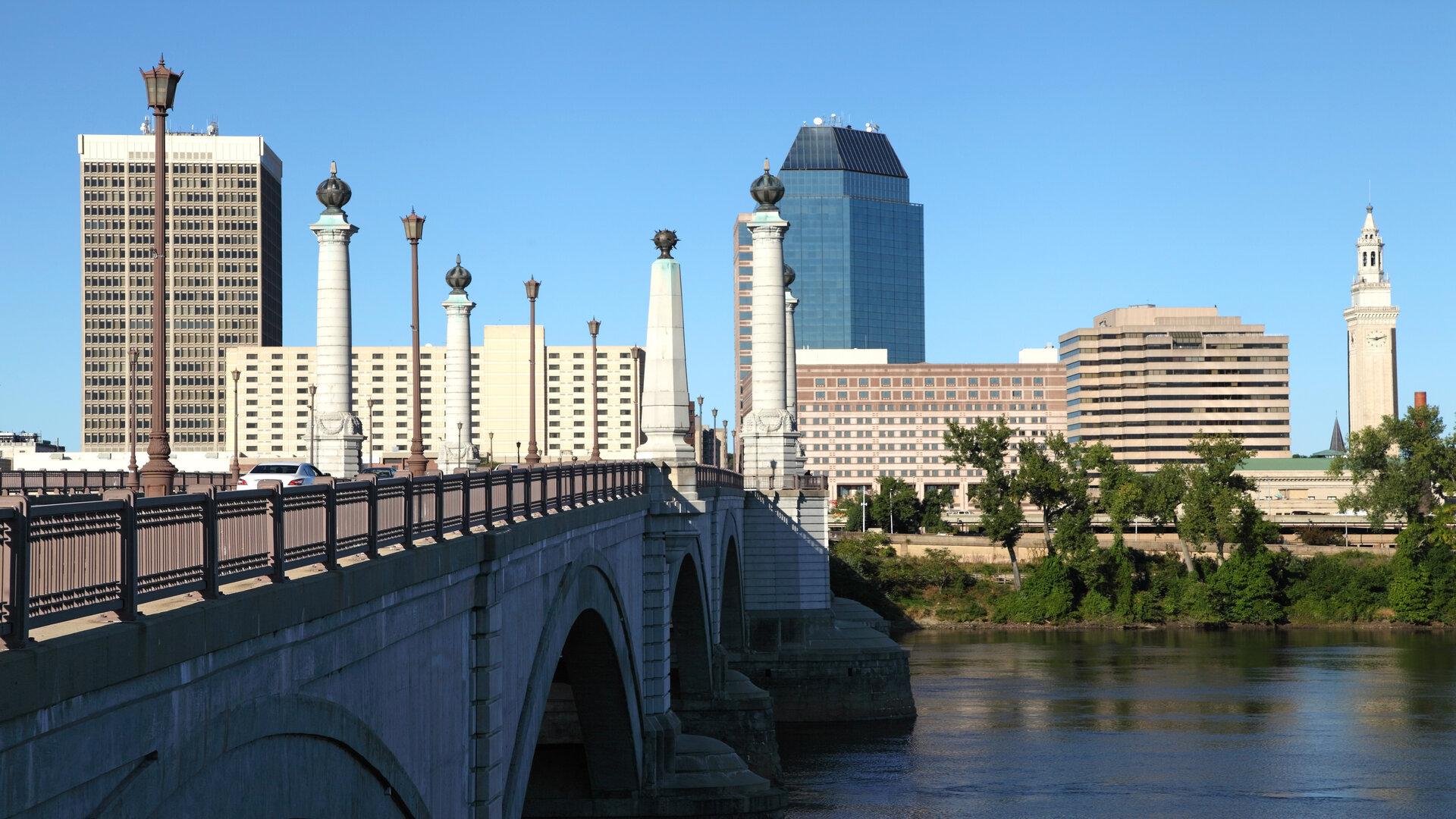 Sitting on the west side of the Connecticut River as part of the Springfield, Massachusetts.