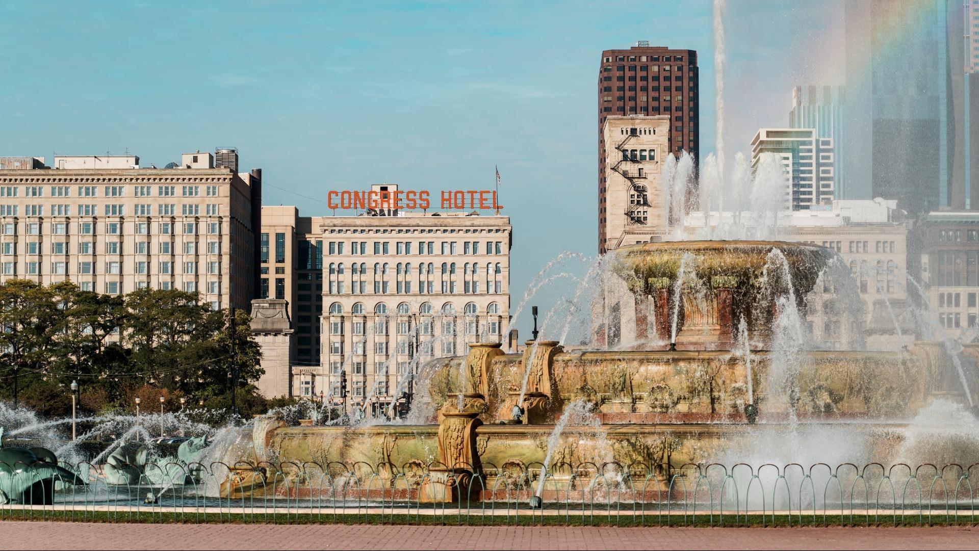 The Congress Plaza Hotel in Chicago, IL