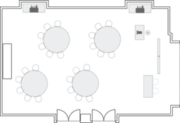 โต๊ะกลมแบบ Crescent (Cabaret)