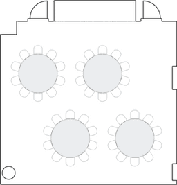 Mesas redondas de banquete