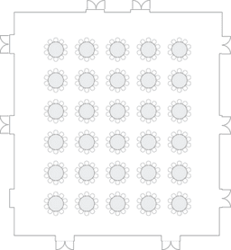 Mesas redondas de banquete