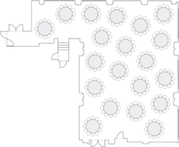 Mesas redondas de banquete