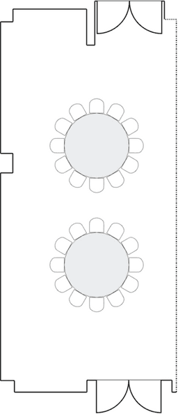 Mesas redondas de banquete