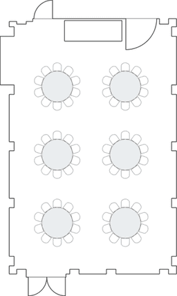Mesas redondas de banquete
