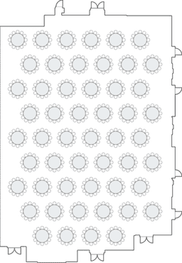 Mesas redondas de banquete