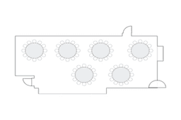 Mesas redondas de banquete