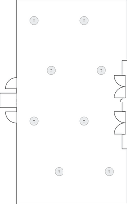 En mesitas de cóctel circulares