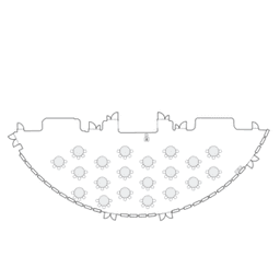 โต๊ะกลมแบบ Crescent (Cabaret)