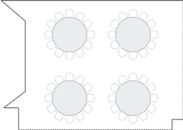 โต๊ะกลมแบบ Banquet