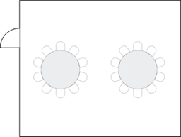 Mesas redondas de banquete