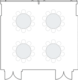 โต๊ะกลมแบบ Banquet