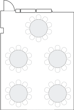 โต๊ะกลมแบบ Banquet