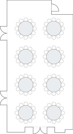 โต๊ะกลมแบบ Banquet