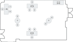 En mesitas de cóctel circulares