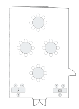 โต๊ะกลมแบบ Banquet