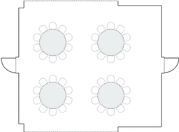 Mesas redondas de banquete