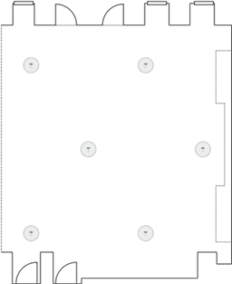 En mesitas de cóctel circulares