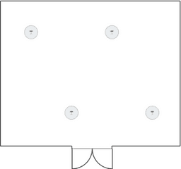 En mesitas de cóctel circulares