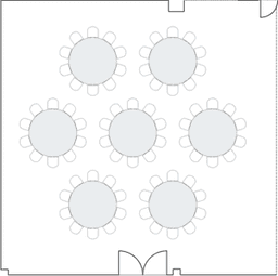 Mesas redondas de banquete