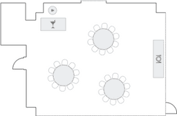 Mesas redondas de banquete