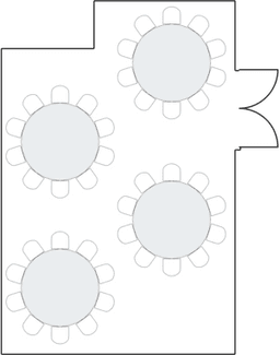 โต๊ะกลมแบบ Banquet