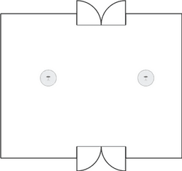 En mesitas de cóctel circulares