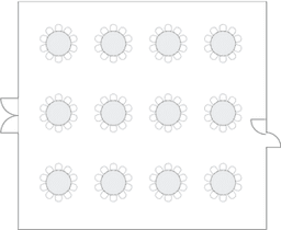 Mesas redondas de banquete