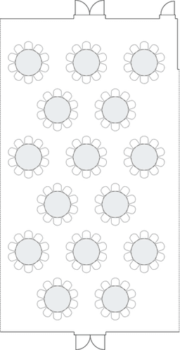 โต๊ะกลมแบบ Banquet