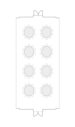 Mesas redondas de banquete