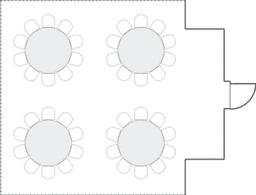 โต๊ะกลมแบบ Banquet