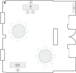 Mesas redondas de banquete