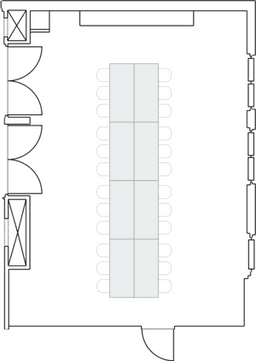 Configuração de sala de reuniões