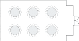 โต๊ะกลมแบบ Banquet