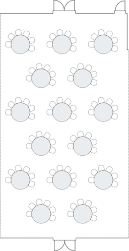 โต๊ะกลมแบบ Crescent (Cabaret)