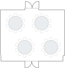 Mesas redondas de banquete