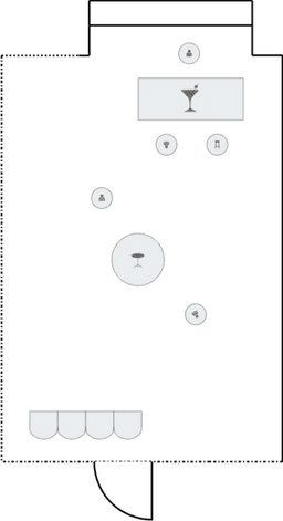 Kokteyl yuvarlak masa