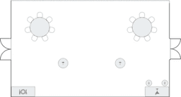 En mesitas de cóctel circulares