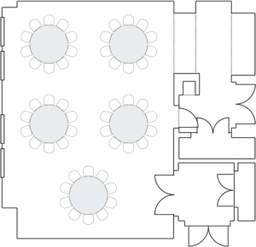 Mesas redondas de banquete