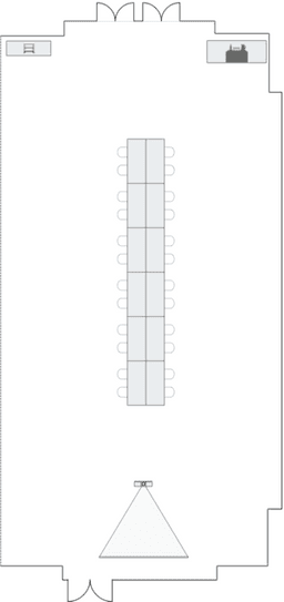Configuração de sala de reuniões