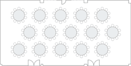 Mesas redondas de banquete