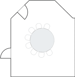 โต๊ะกลมแบบ Crescent (Cabaret)