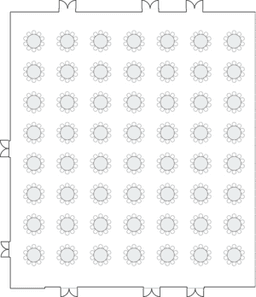 โต๊ะกลมแบบ Banquet