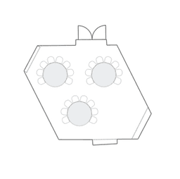 โต๊ะกลมแบบ Crescent (Cabaret)