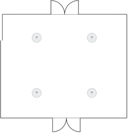 En mesitas de cóctel circulares