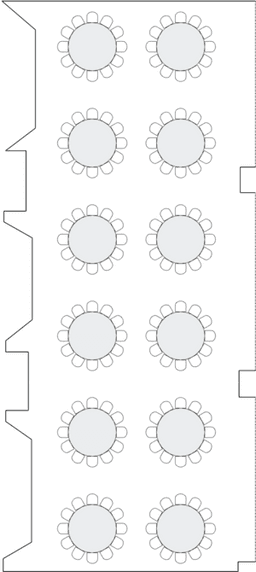 โต๊ะกลมแบบ Banquet