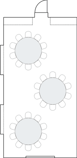 โต๊ะกลมแบบ Banquet