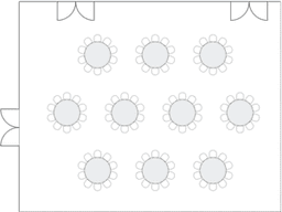 Mesas redondas de banquete