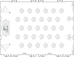 โต๊ะกลมแบบ Crescent (Cabaret)