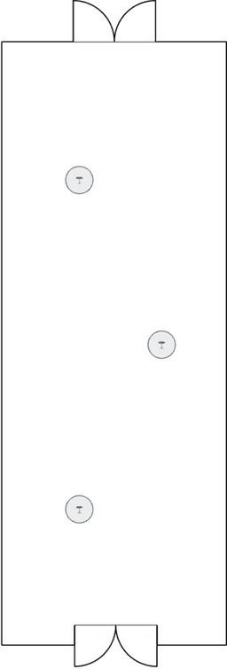 En mesitas de cóctel circulares