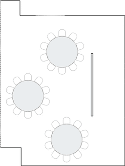 Mesas redondas de banquete